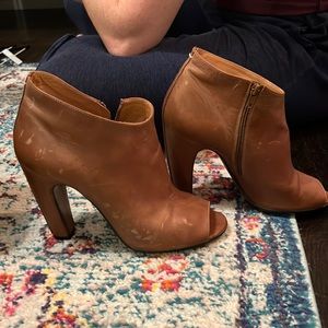 Maison Martin Margiela Open Toe Bootie - Tan Leather